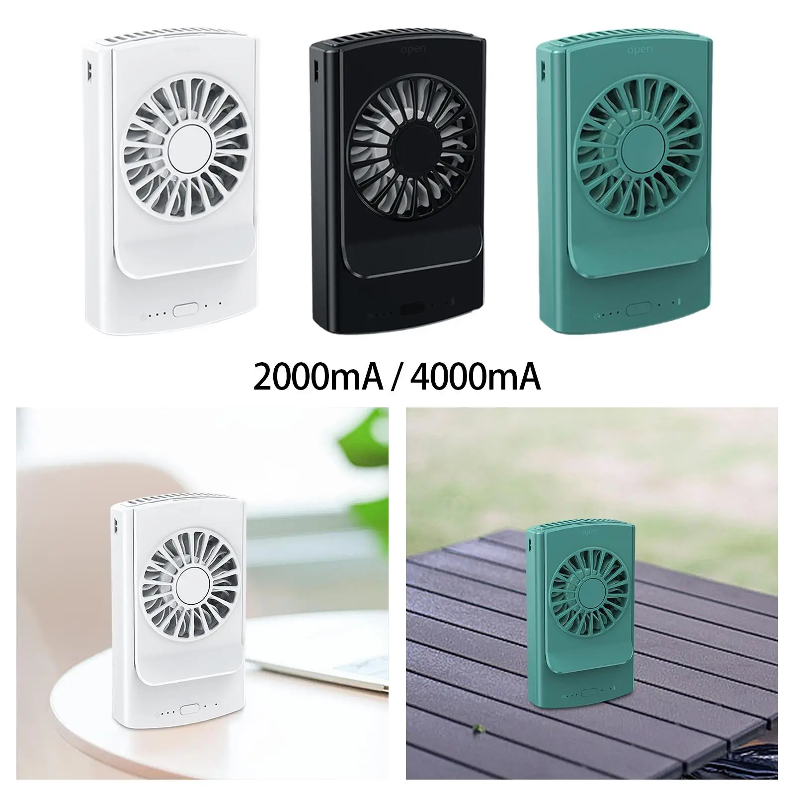 Ventilador portátil de Clip de cintura, recargable por USB Personal pequeño miniventilador de refrigeración, ventilador colgante de cuello para oficina, escalada, trabajo de granja