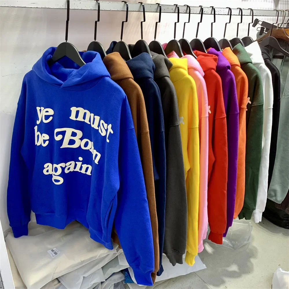 Kanye American Oversize High Street Luźny, ciężki polar Plus Size Para Sweter z kapturem dla mężczyzn i kobiet