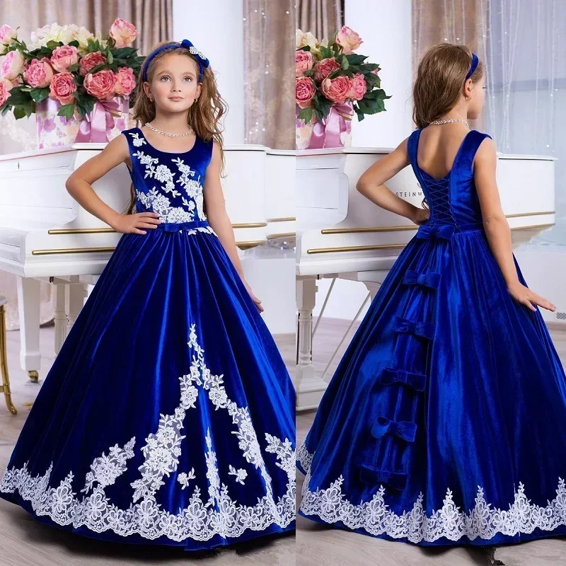 

Flower Girl Dresses SCOOP Sleeveless Floor-Length A-LINE Princess Pageant Girl Wedding Birthday Party First Communion