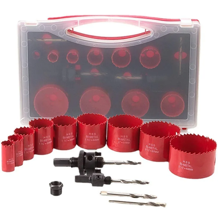 

Набор биметаллических кольцевых пил M42, сверло для деревообработки, утопленный светильник для увеличения отверстий в гипсокартон из ПВХ, набор из 14 предметов