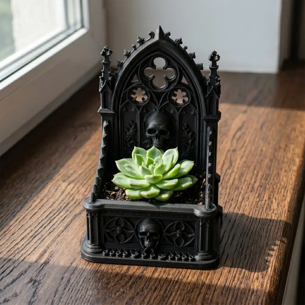 Crystal Display Container Storage Box Gothic Style with Hollow Patterns And Engraved Design Organizer for Aromatherapy Crystals