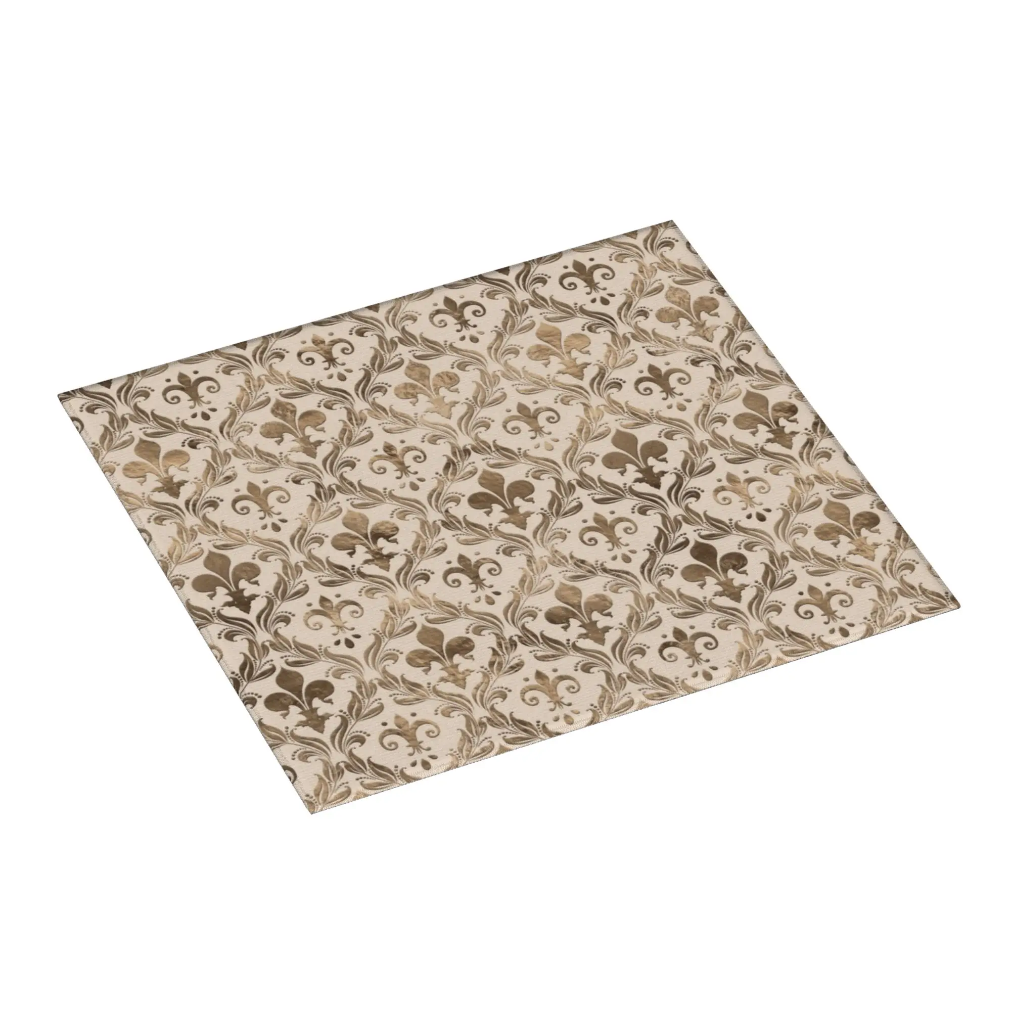 Drying Mat For Kitchen Fleur De Lis Lily Flower Water Absorbent Waterproof Reusable  On Slip Kitchen Counter Protector Mat