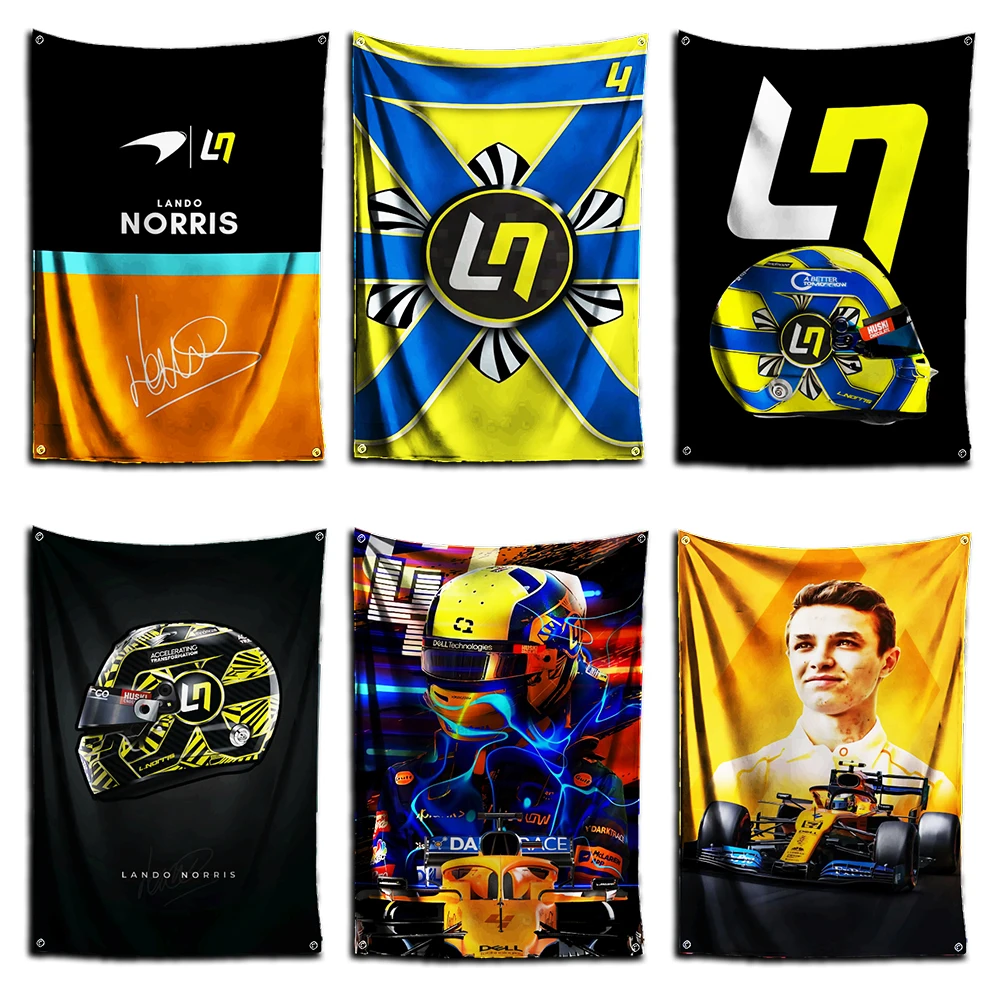 

3x5 Ft F1 4 L-Landos Flag Polyester Digital Printing Banner for Garage Wall Art Out Door Decoration With Brass Grommets N-Norris