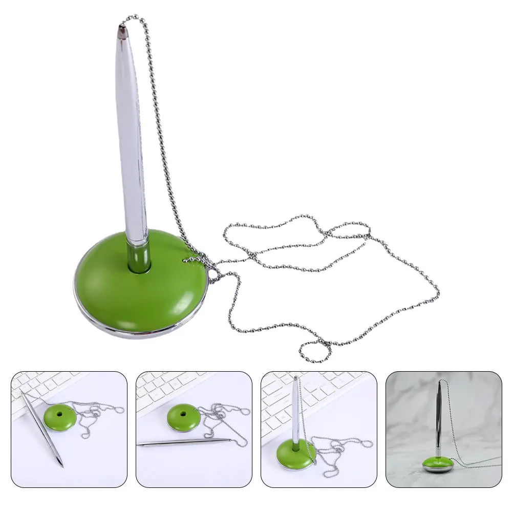 

Эргономичная ручка для подписи для офисных столов, яркая устойчивая к выцветанию поверхность, гладкая декоративная ручка для письма с цепочкой