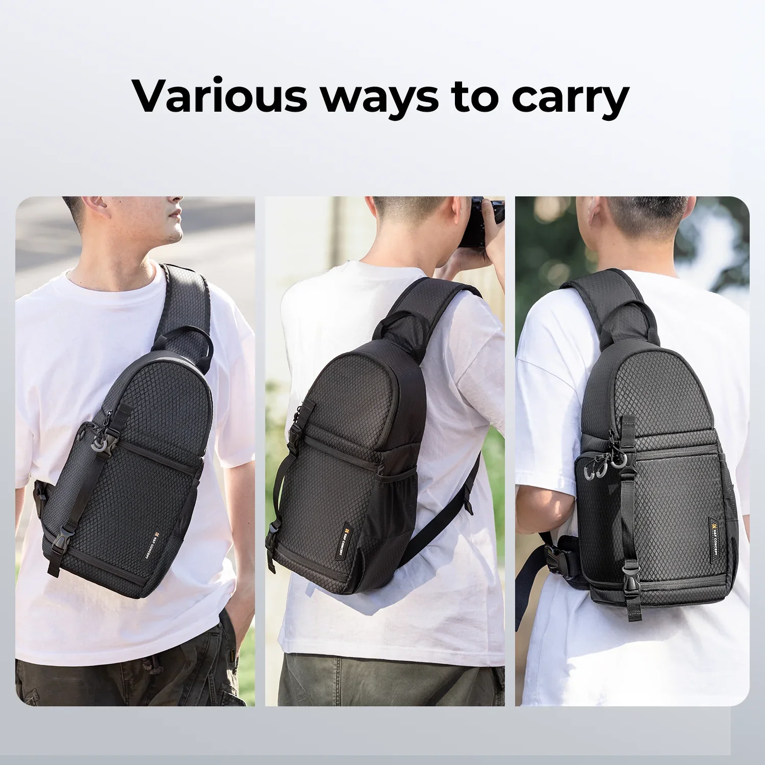 K&F CONCEPT New Pattern Waterproof Professional Camera Shoulder Bag For DSLR Camera Lens Travel Camera Bag