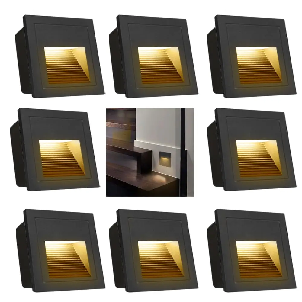 

LED Wall Lamps 3W Waterproof Corridor Hallway Corner Step Lights Recessed ​Balcony Staircase Decorative Kid Room Night light