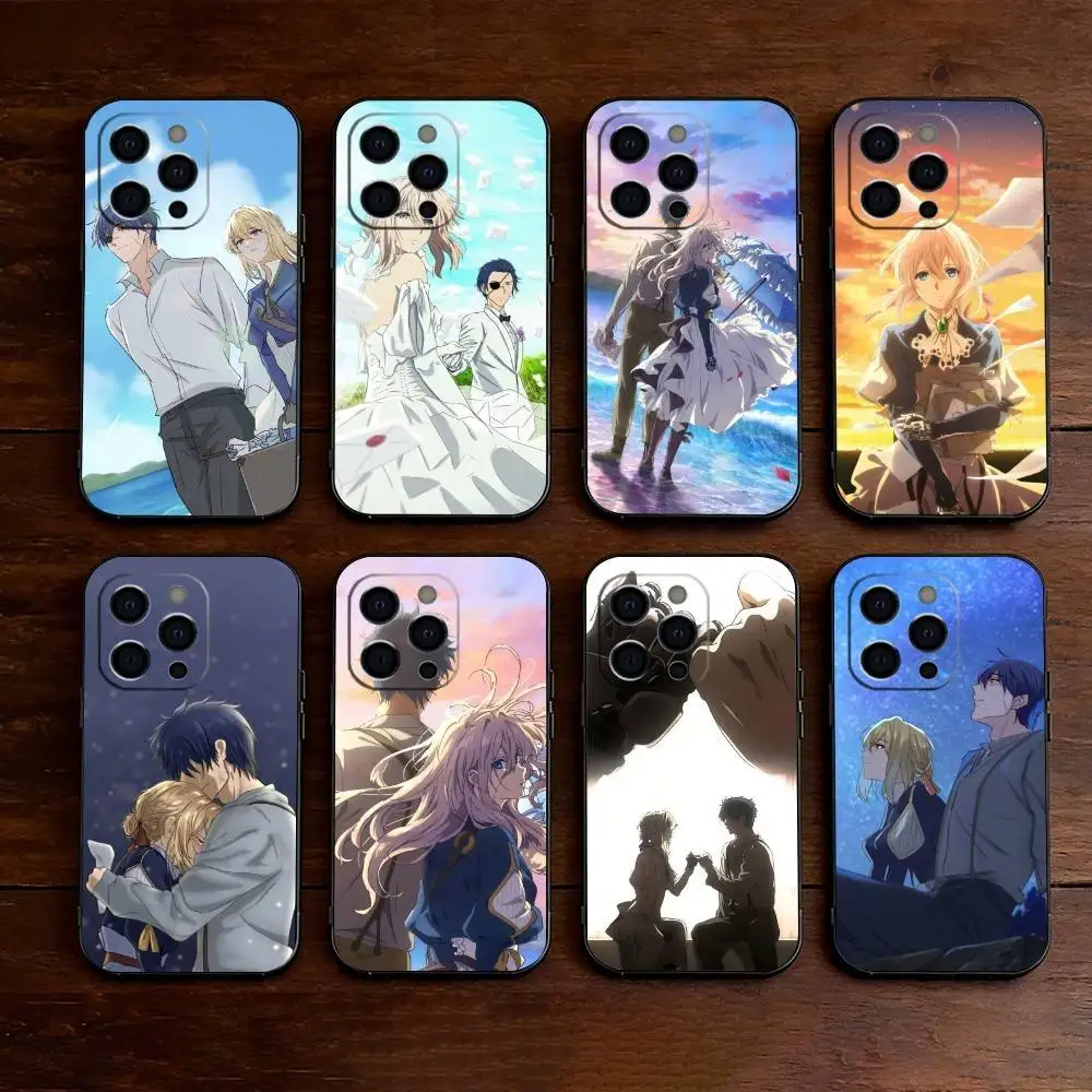 

V-Violet E-Evergard-en Phone Case For iPhone 17,16,15,14,13,12,11 Plus,Pro Max,XS,Soft Silicone Black Cover