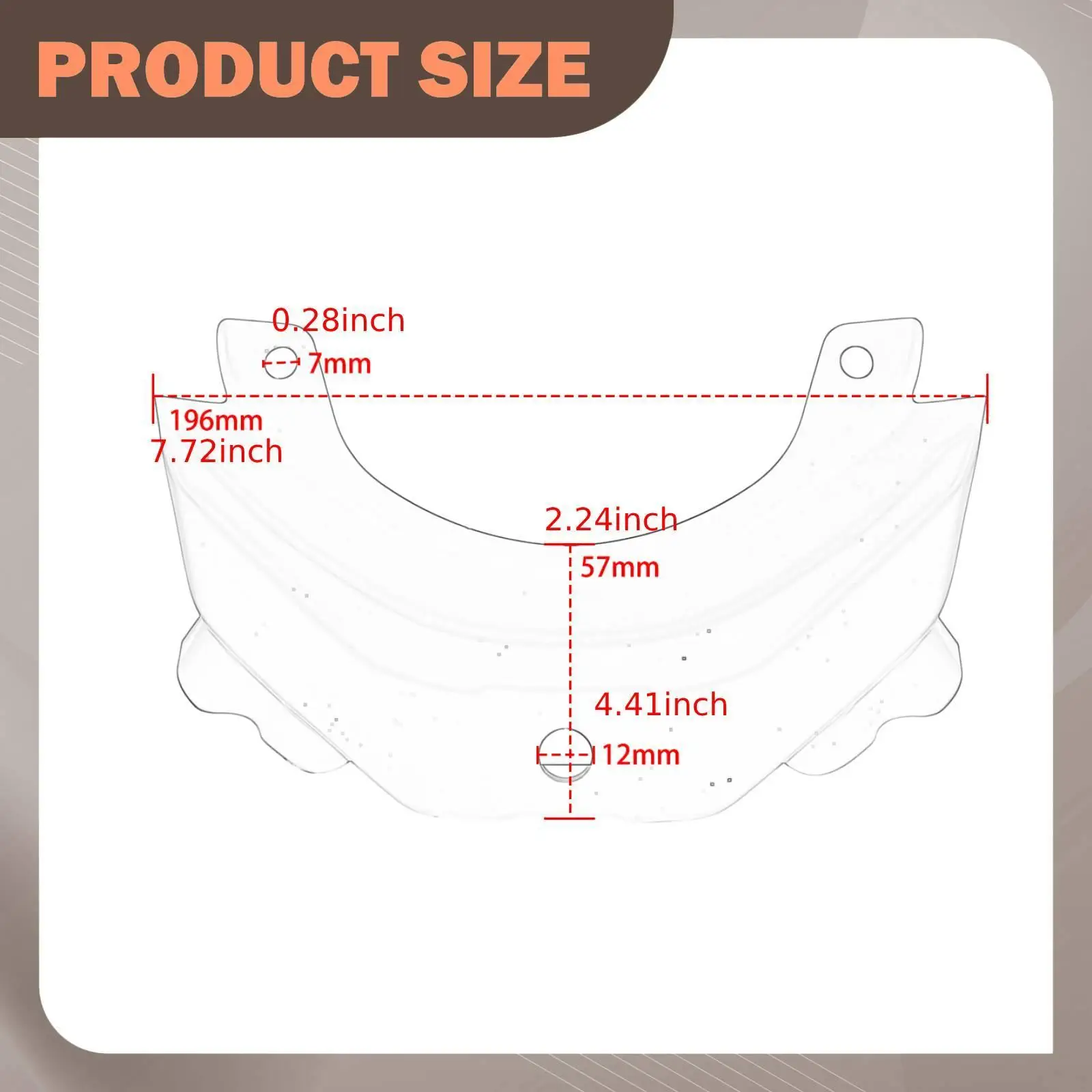 PP Plastic Motorcycle Rear Tail Plate Cover Fairing Lightweight Durable Replacement for Road Trips