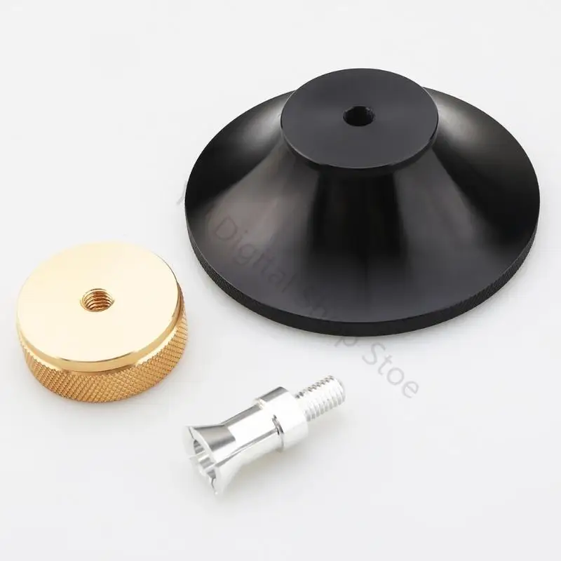 96BA Metal Turntable Weight Record Stabilizer with Defined Grip Area and Round Base