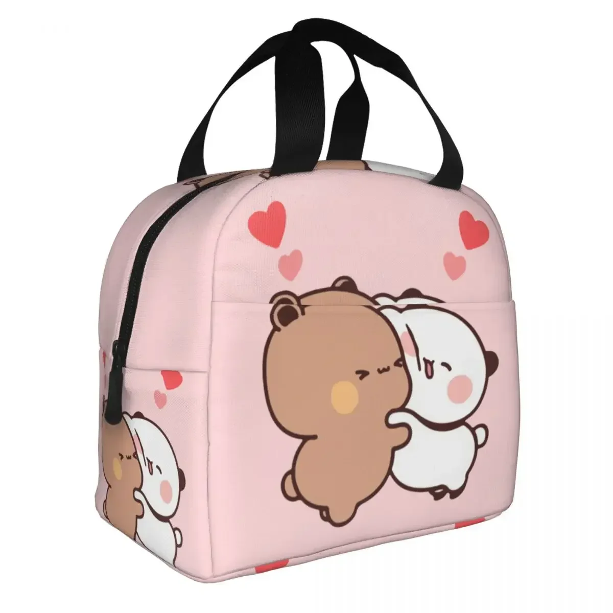 Panda Brownie Bear Couple Insulated Lunch Bag Leakproof Mochi Cat Reusable Cooler Bag Lunch Box Tote School Picnic Food Handbags