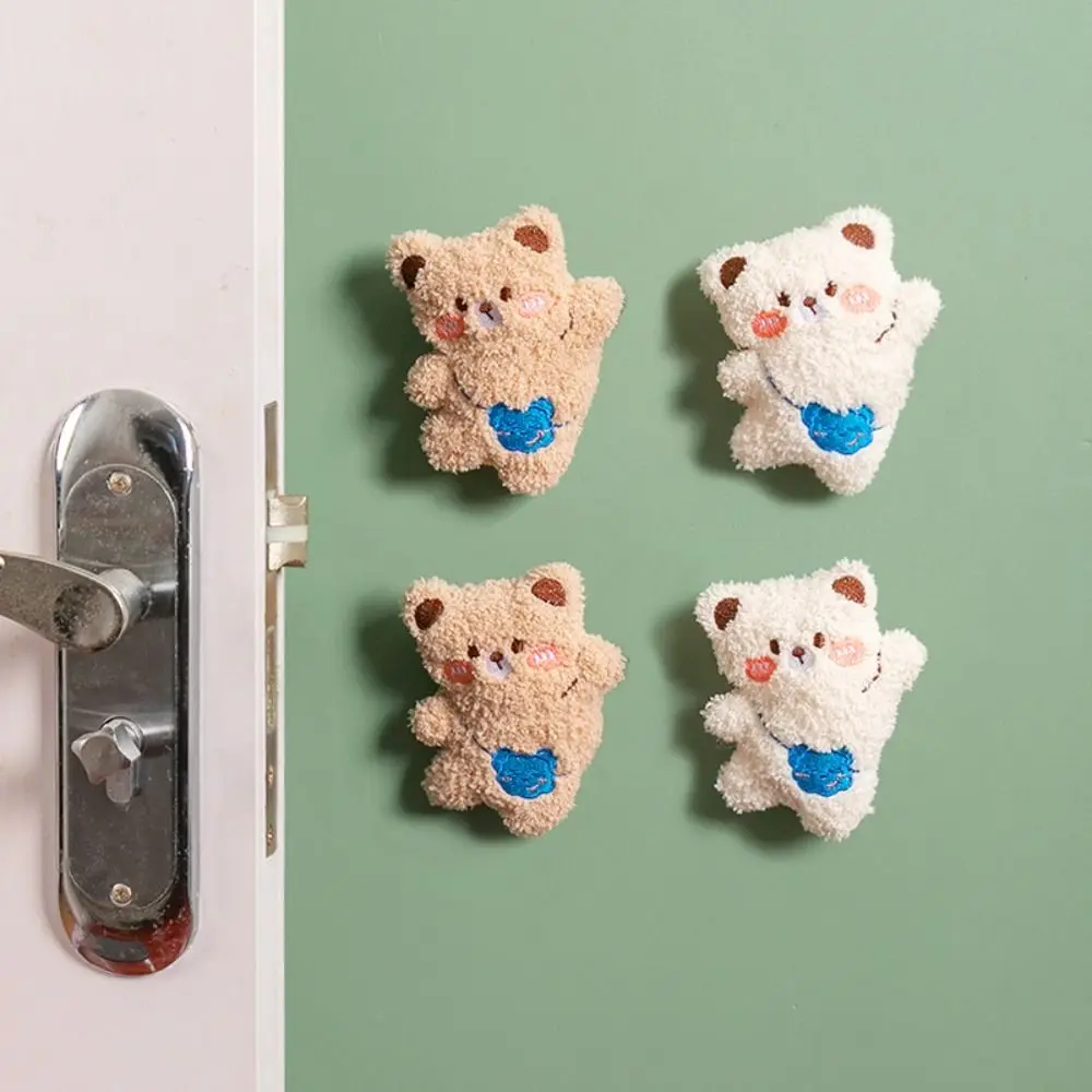 

Shock Absorbent Wall Anti-collision Pads Little Bear Self Adhesive Door Handle Stopper Mute Bumper Handle Bumper Guard Household