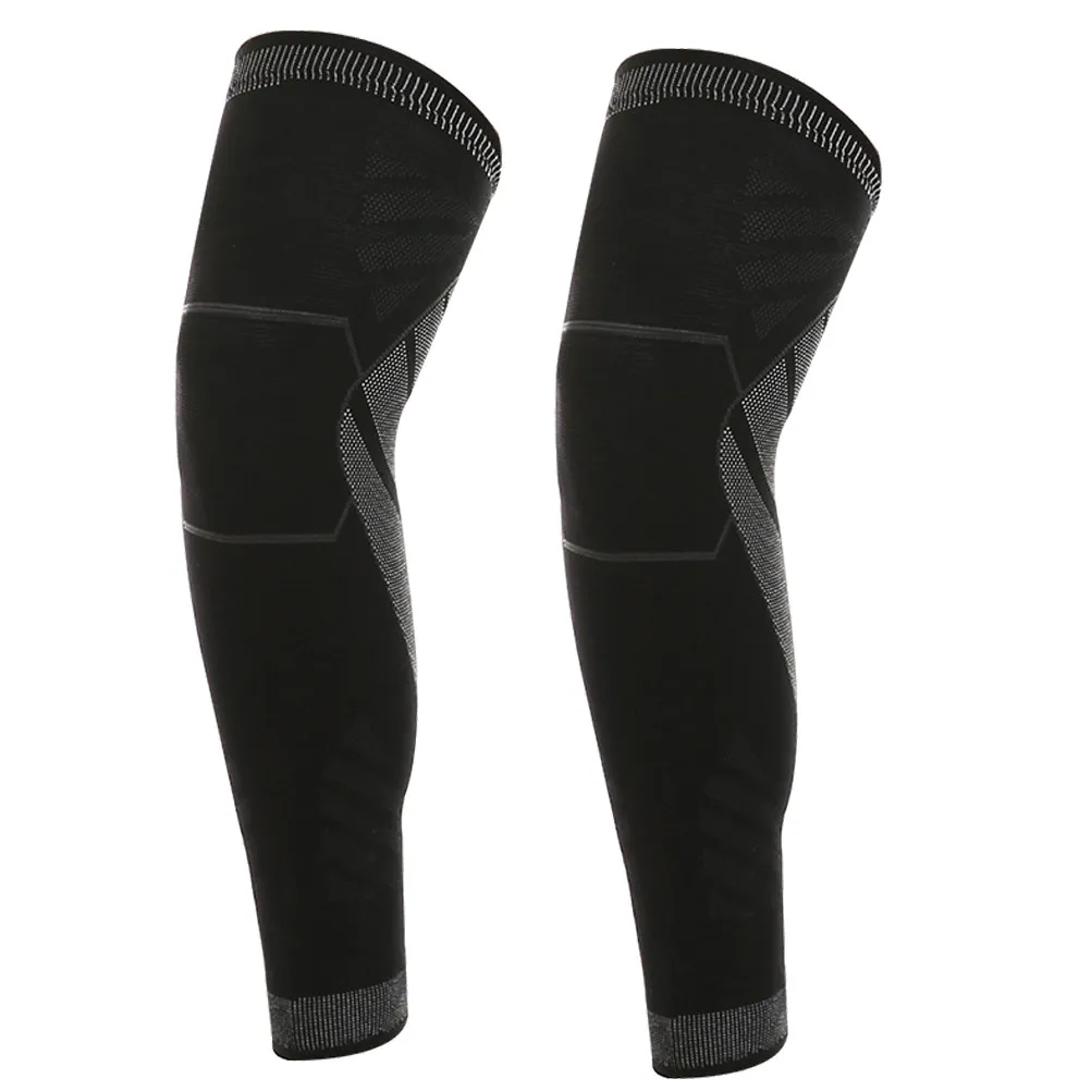 2Pcs Thin Knee Protector Pad Knee Support Sleeve Lightweight Elastic Compression for Sports Training Running Basketball Black