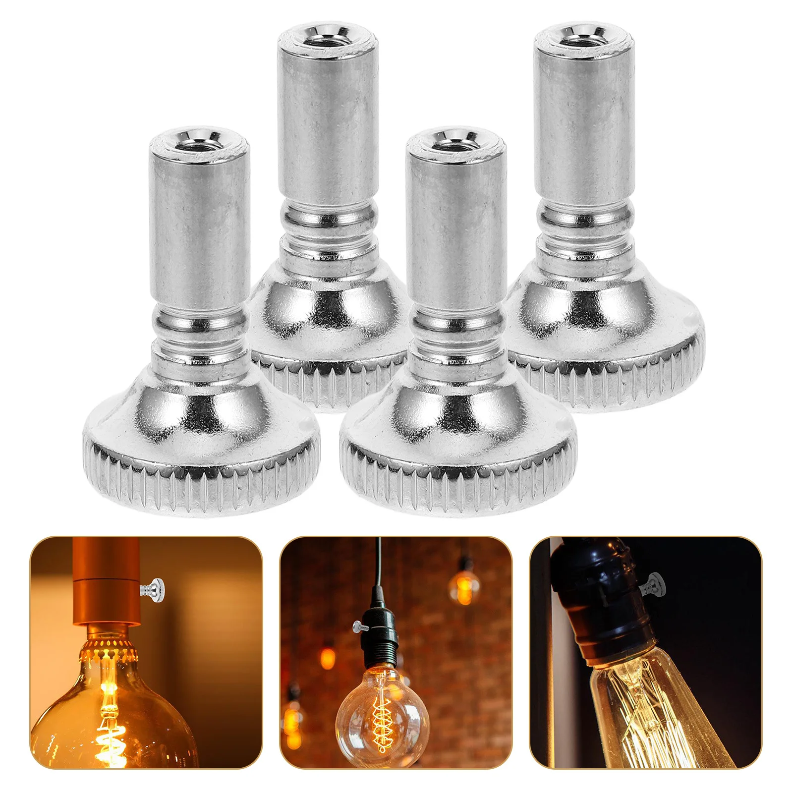 

10Pcs Lamp Twist Knobs Iron Decorative Cap Screw-on Replacement for Socket Floor Table Lamp Home Office Lighting Fixtures