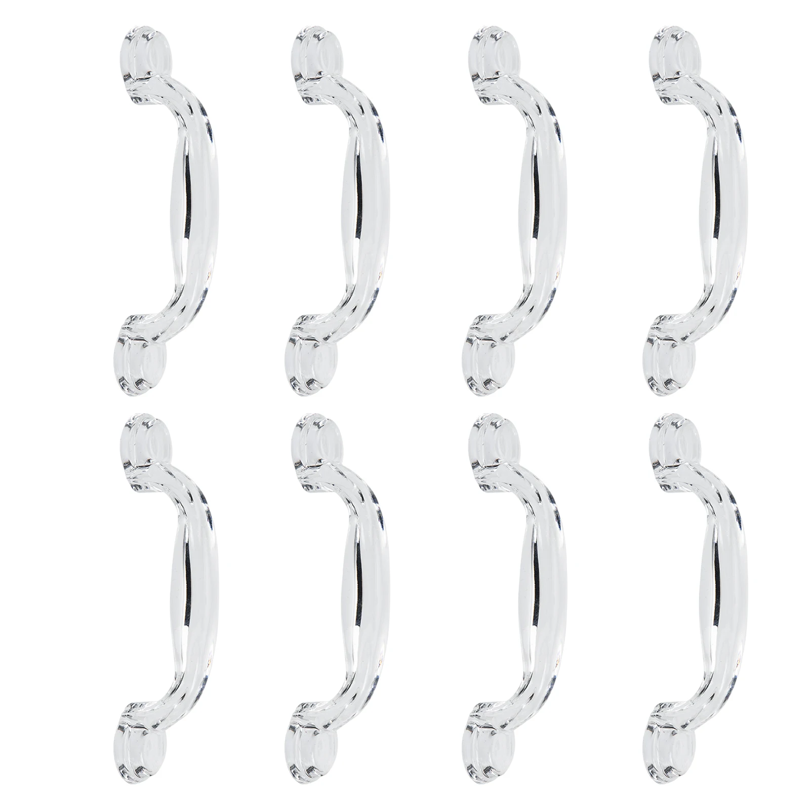 

Crystal Cabinet Door Handle Acrylic Drawer Pulls Wardrobe Knobs Closet Handles Furniture Hardware Arc Design Durable AntiRust