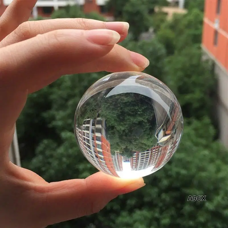 

10X Transparent Color Glass Crystal Ball Healing Sphere Photography Props Ball Decor 50Mm