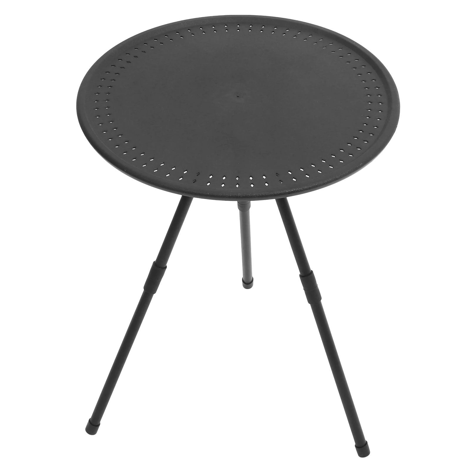 

Folding Small Round Table Foldable Portable Barbecue Black Carbon Steel Camping