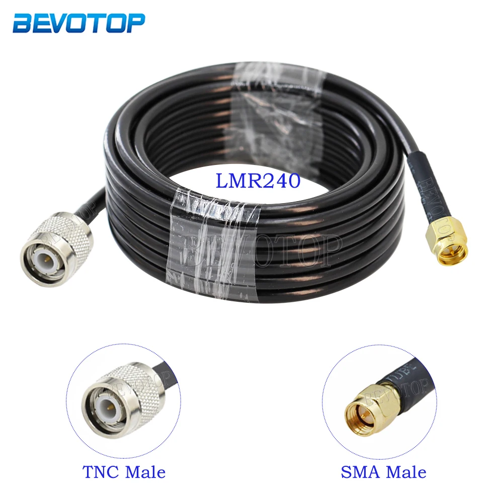 

LMR240 50-4 кабель TNC штекер-SMA штекер разъем с низкой потерей 50 ом адаптер TNC к SMA разъем RF коаксиальный Удлинительный кабель