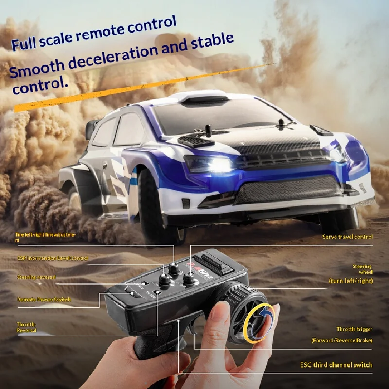 SY1203 2.4G 풀 프로포셔널 4WD RC카 (자이로스코프 탑재, 드리프트 및 랠리용, 고성능 원격 조종 차량)