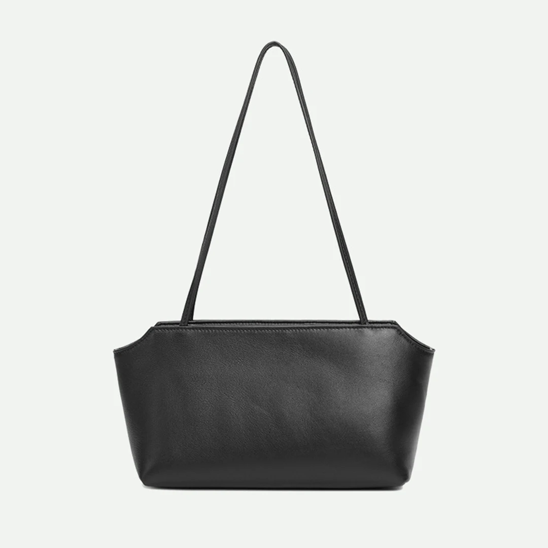 Mendy Underarm Bag Trapezoid Shoulder Purse Structured Small Top Handle Crossbody Business Intellectual Style Effortless Elegant