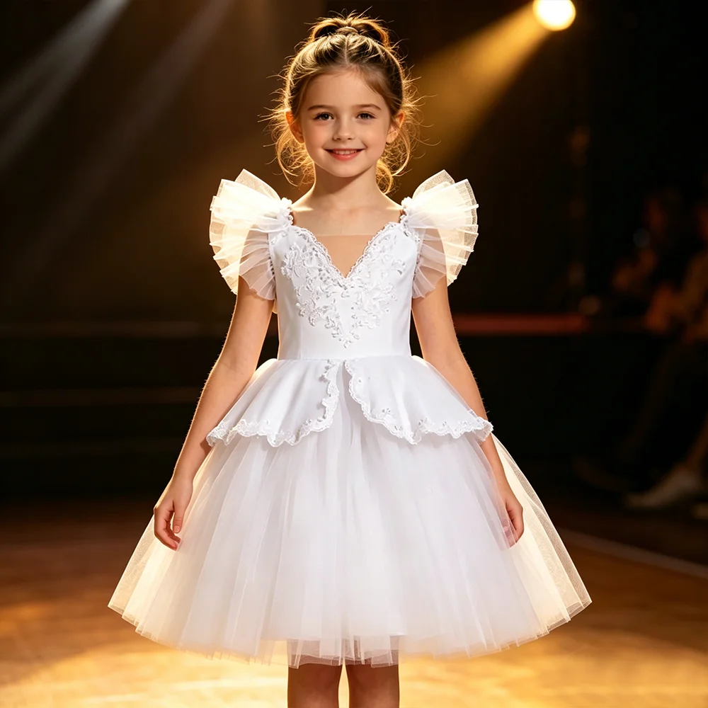 

Elegant Ballet Tutu Romantic Dress for Girls Fairy Princess Stage Costume for Dance Performance & Party Wear