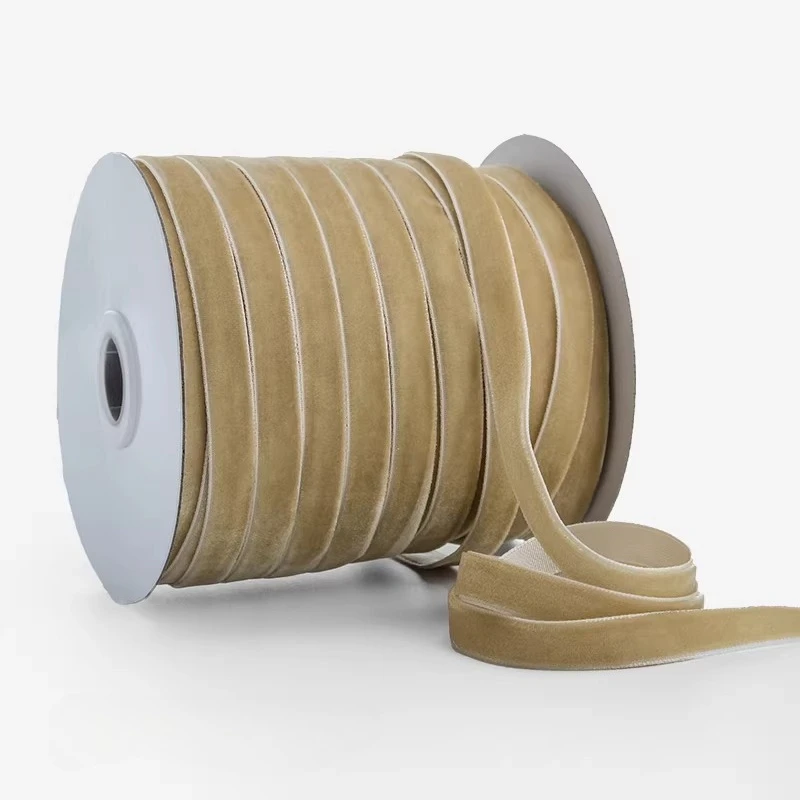 50 Yards/Rolle 10mm Breites Samtband DIY Handgemachte Geschenk-Bouquet-Verpackung Heim-Party Weihnachts-Dekorationsband