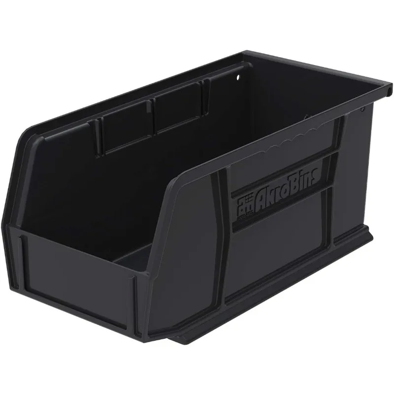 

30230 AkroBins Hanging Stackable Storage Organizer Bin, 11-Inch x 5-Inch x 5-Inch, Black, 12-Pack