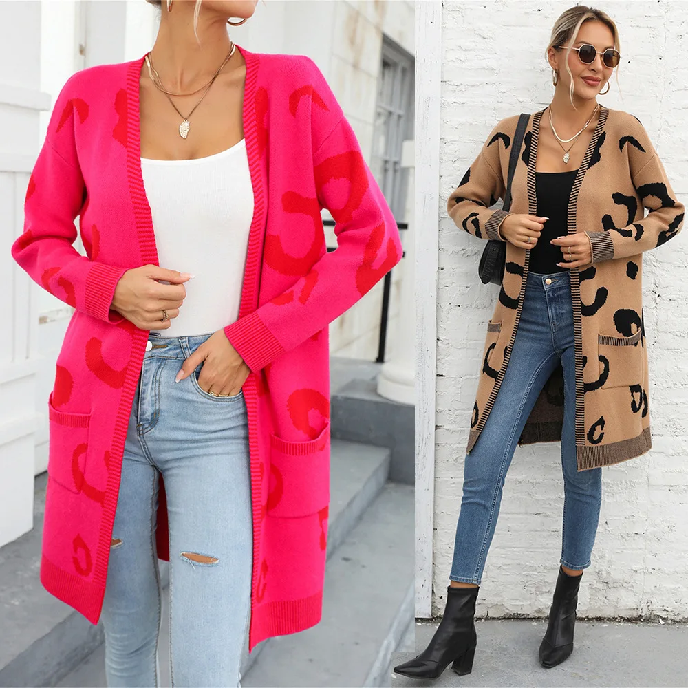 

2026 Spring New Knitted Sweater Large Medium Long Cardigan Fashion Sweater Jacket for Women