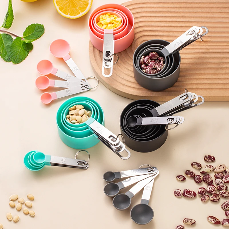 

8pcs Measuring Spoons Set Measuring Tools Liquid Cake Flour Baking Cooking Kitchen Accessories Measuring Cups Set Tea Coffee
