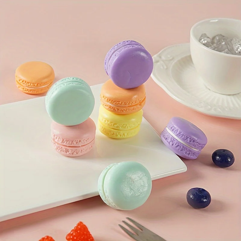 3 Stück 3,5 cm realistische gefälschte Macaron-Modellbonbons – französische Dessert-Requisite aus PVC für Präsentation, Fotografie, Partydekoration und TikTok-Videos – Detail 11
