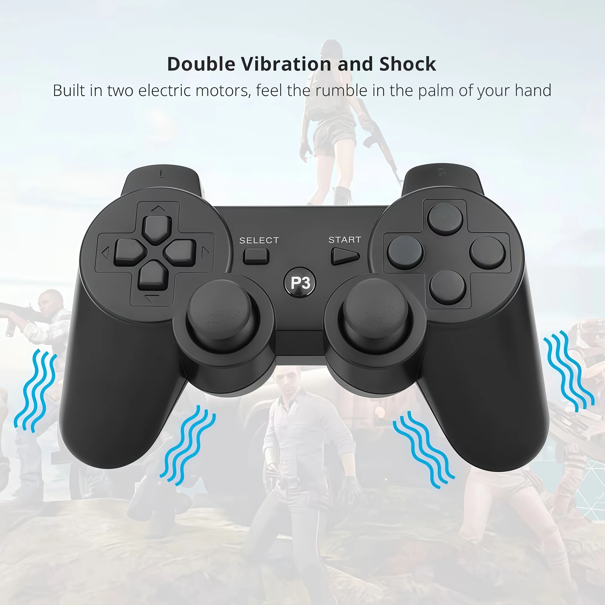 لوحدة تحكم PS3 لوحدة تحكم الألعاب اللاسلكية عصا التحكم لوحدة التحكم بلاي ستيشن 3 Joypad ملحقات دعم بلوتوث USB PC