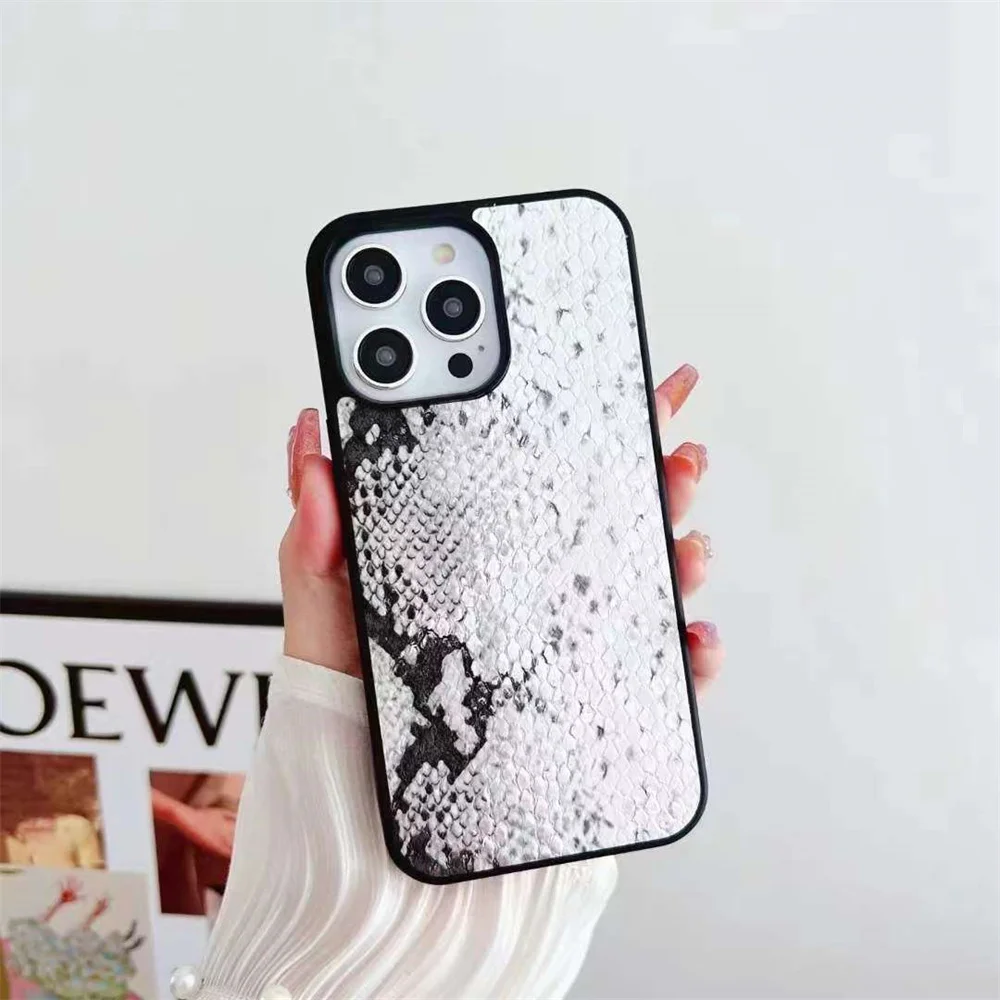 Fashion brand snake skin grain python Phone Case For iPhone 15 14 Pro Max 12 13 XS Max 6 7 8 X 15 14 plus luxury soft cover