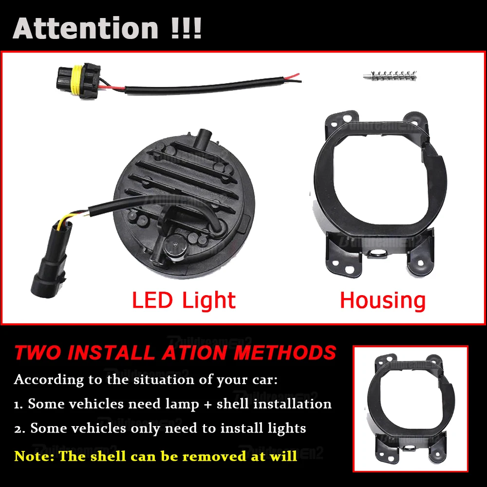 2 Pieces Car LED Fog Light Assembly For Hummer H2 2003-2009 30W Angel Eye Fog Daytime Running Turn Lamp 6000LM 12V view 2