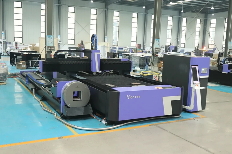 1000w 1500w 3000w Stainless Steel Cnc Fiber Laser Cutter With Rotary Axis Metal Tube Processing Laser Cutting Machine Price