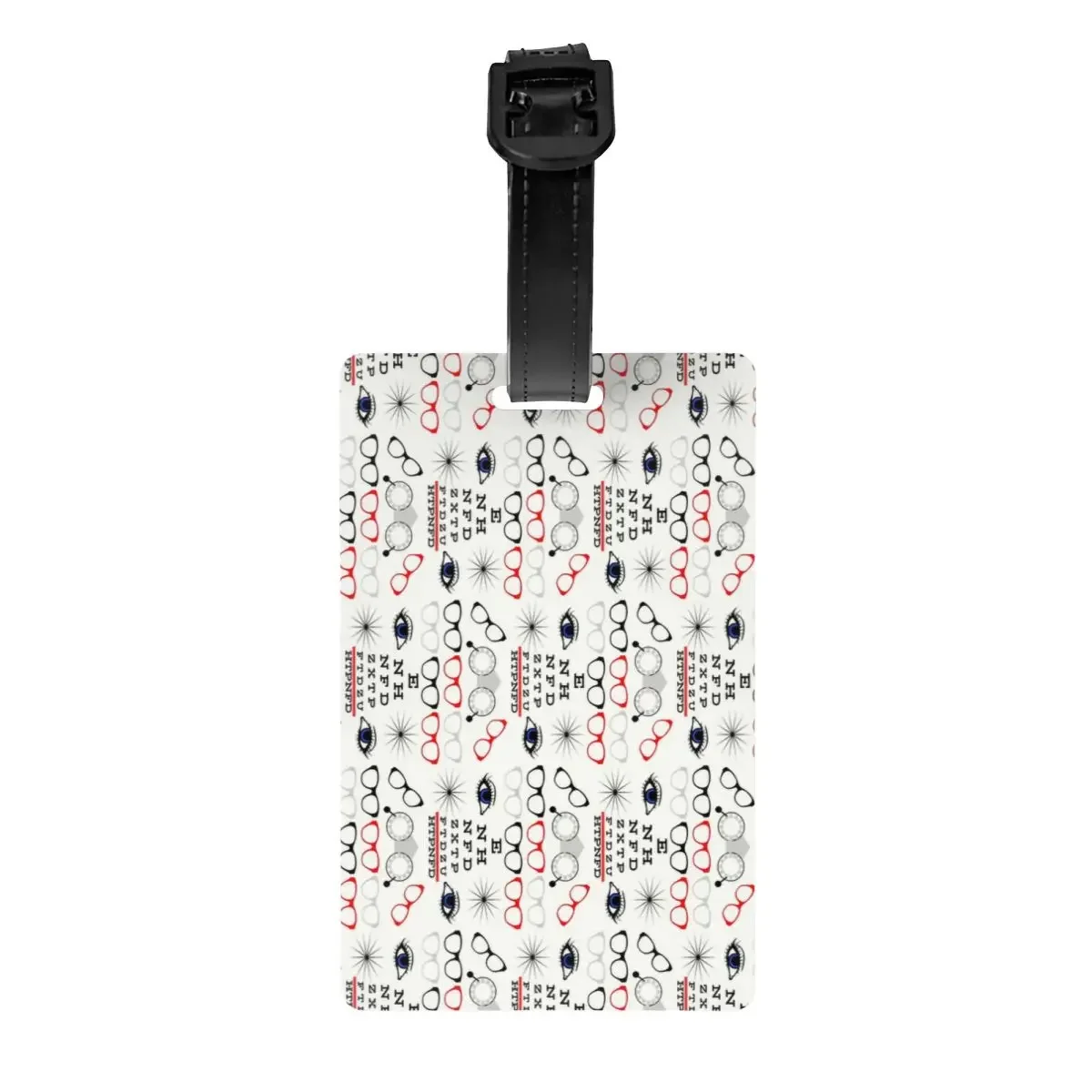 

Funny Optician Optometrist Luggage Tag for Travel Suitcase Eye Test Chart Privacy Cover ID Label