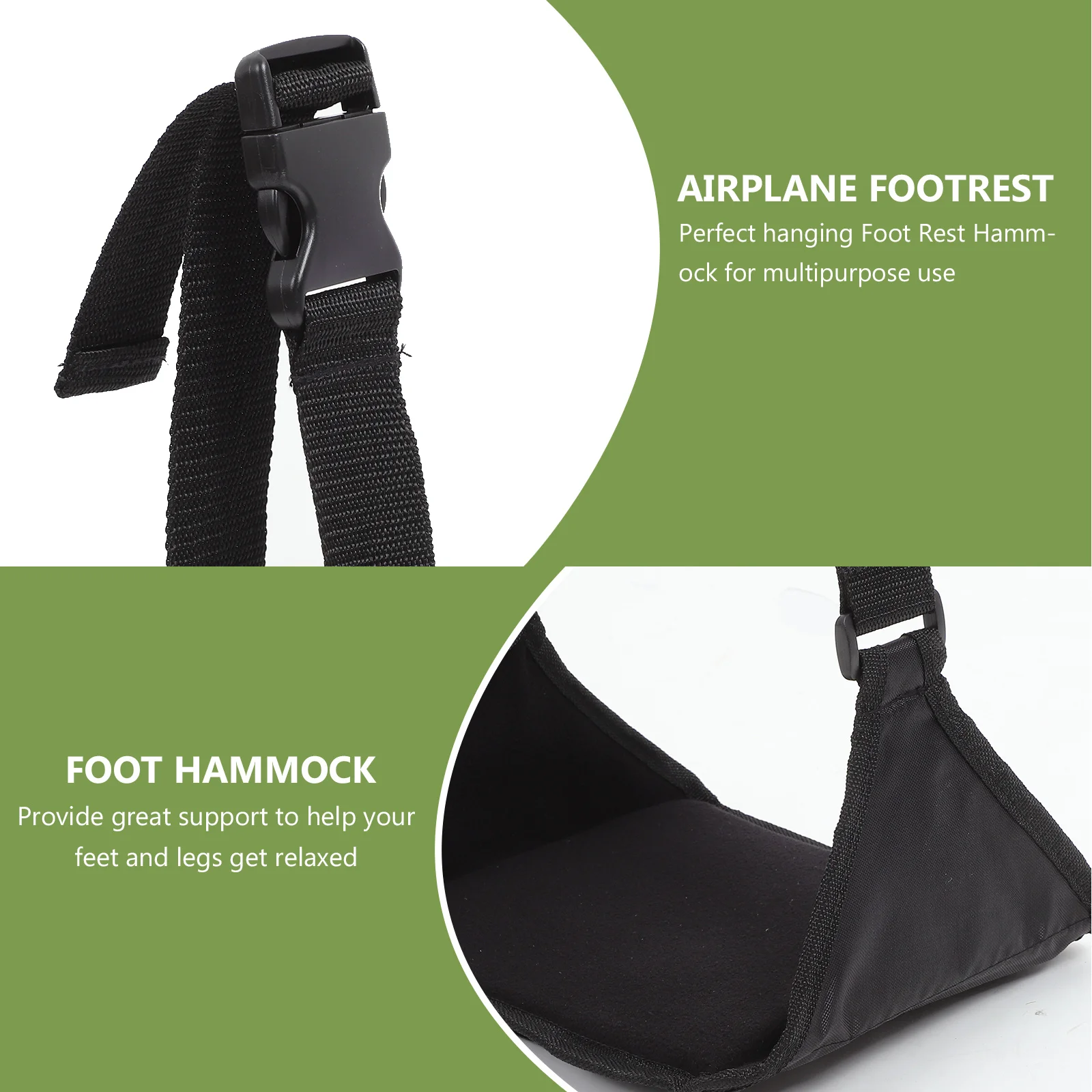 

1 Set Of Hammock For Airplane Travel Portable Foot Rest Leg Support Muscle Fatigue Relief Travel Accessories Hanging Foot Sling