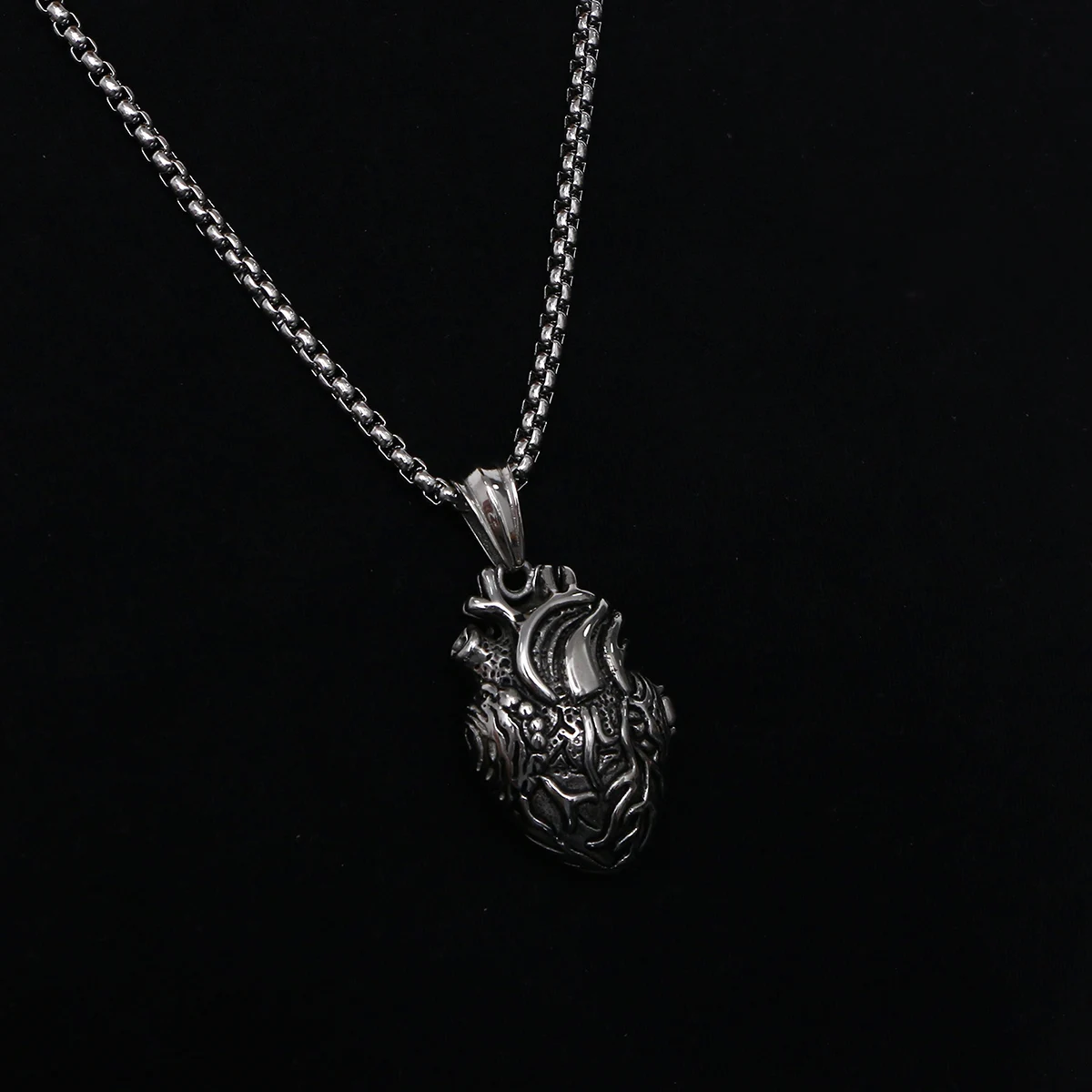 Collar con colgante de acero de titanio para hombre, joyería de moda con personalidad de Metal