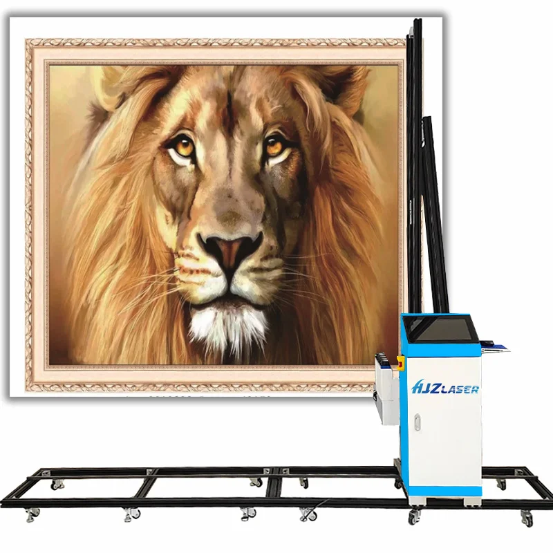 Cost-effective 3D 5D Vertical Water Based Ink Wall Mural Printer Touch Screen PC Build in direct To Wall Painting Machine