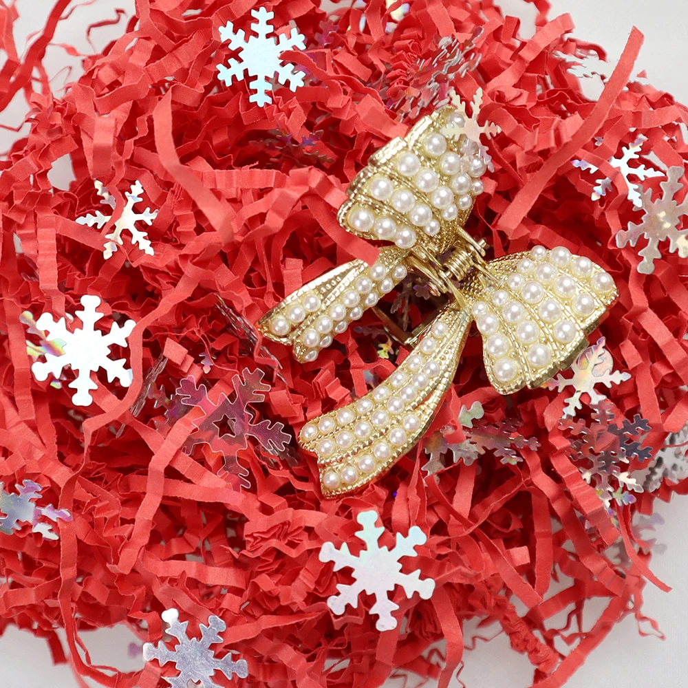 

Colorful Raffia Paper Packing, Christmas Gift Box Decoration Filler, Candy Material Packaging, Filling Decor, Snowflake Confetti