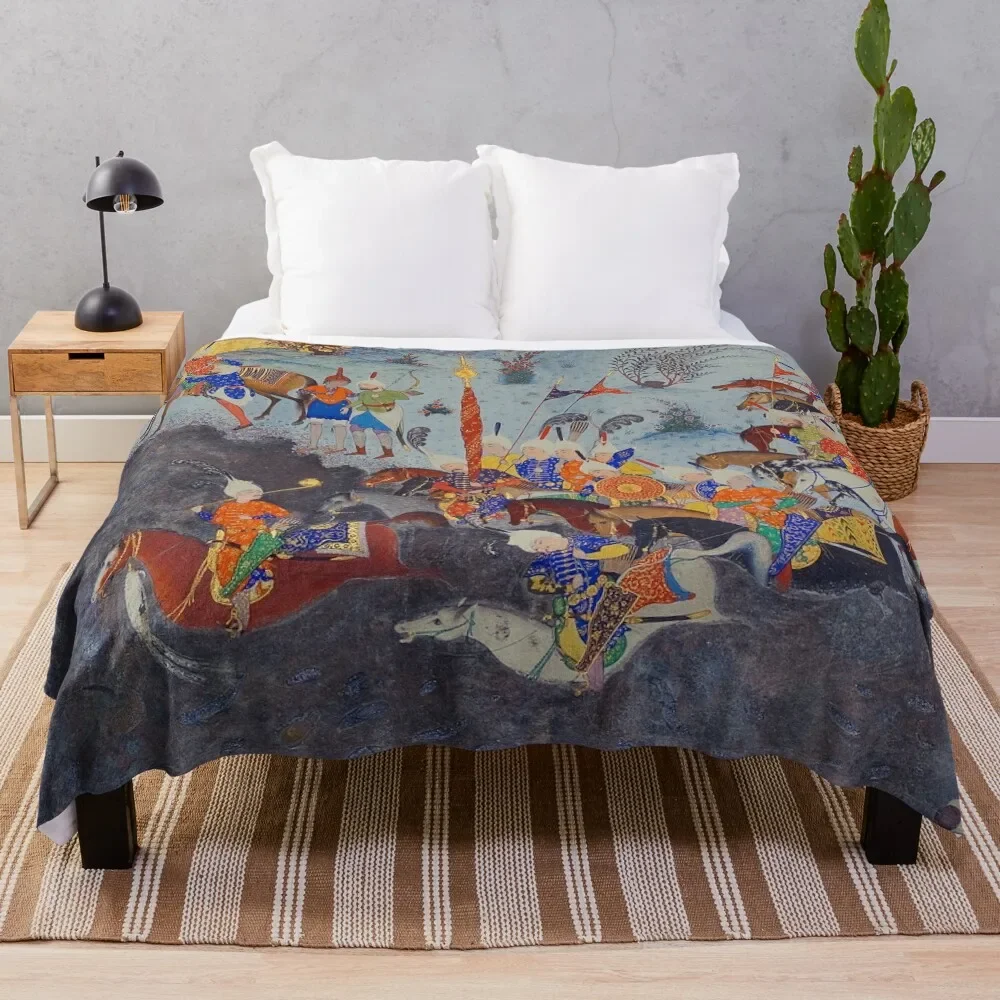 

The Story of Fereydoun Crossing the Tigris Throw Blanket warm winter Soft cosplay anime Cute Plaid Blankets