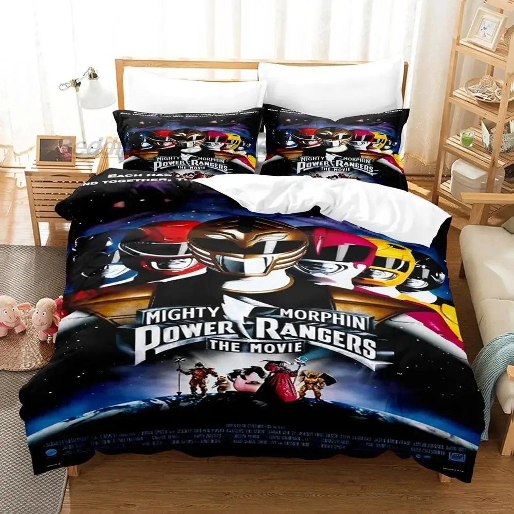 

1995 mighty morphin Bedding Set Single Twin Full Queen King Size Bed Set Aldult Kid Bedroom Duvetcover Set 3D постельное бельё