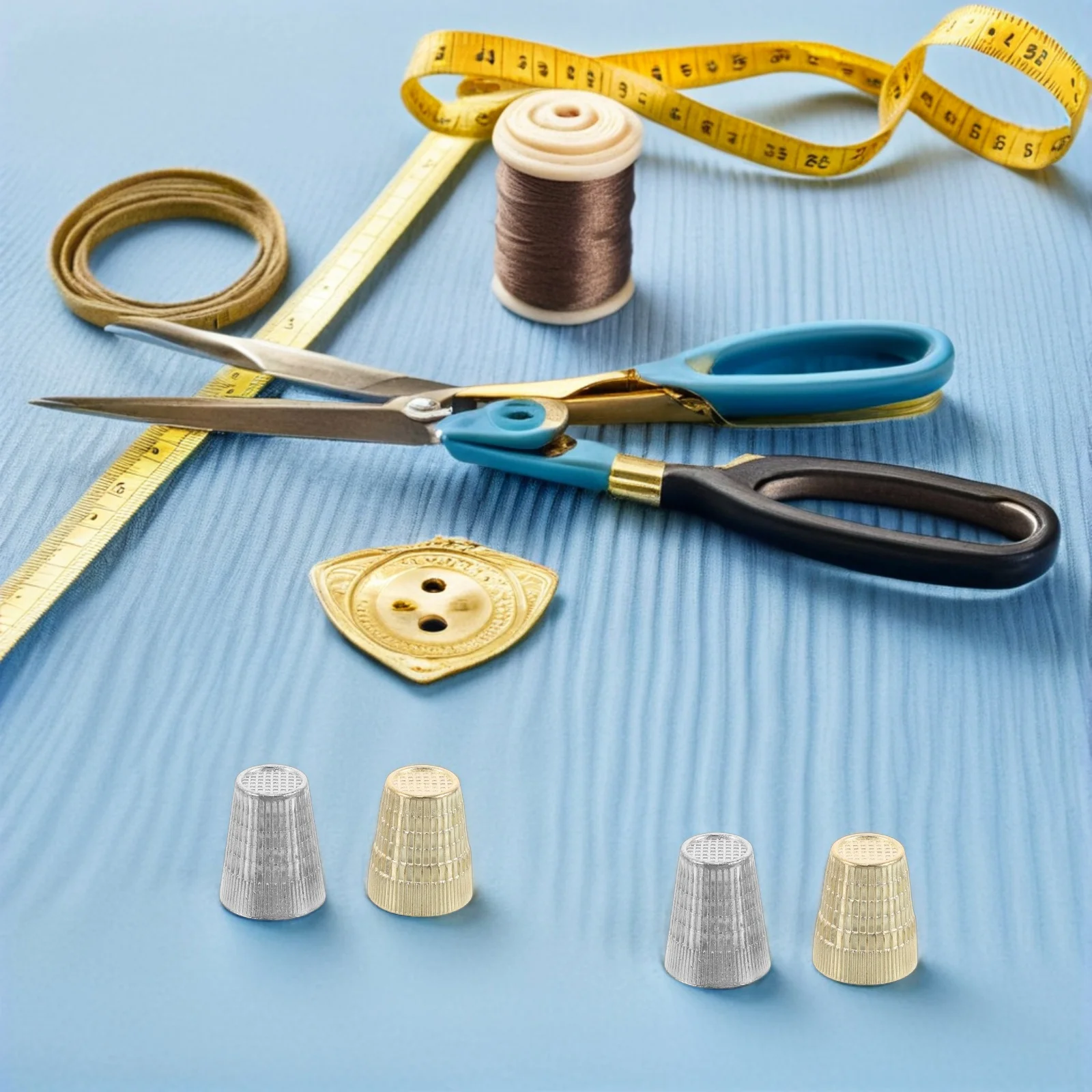 

6pcs Vintage Thimble Set Metal Finger Thimbles For Hand Sewing Sewing Protective Finger Cots Diy Craft Projects Hand Quilting