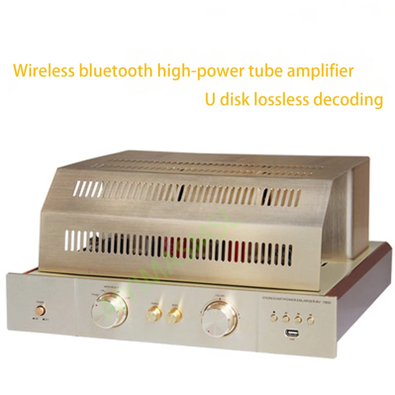 AIYIMA SMSL 200w 2.0 Bluetooth USB lossless decodifica hifi amplificatore valvolare a vuoto 6U1 6F2 5Z2P amplificatore di potenza a tubo a vuoto