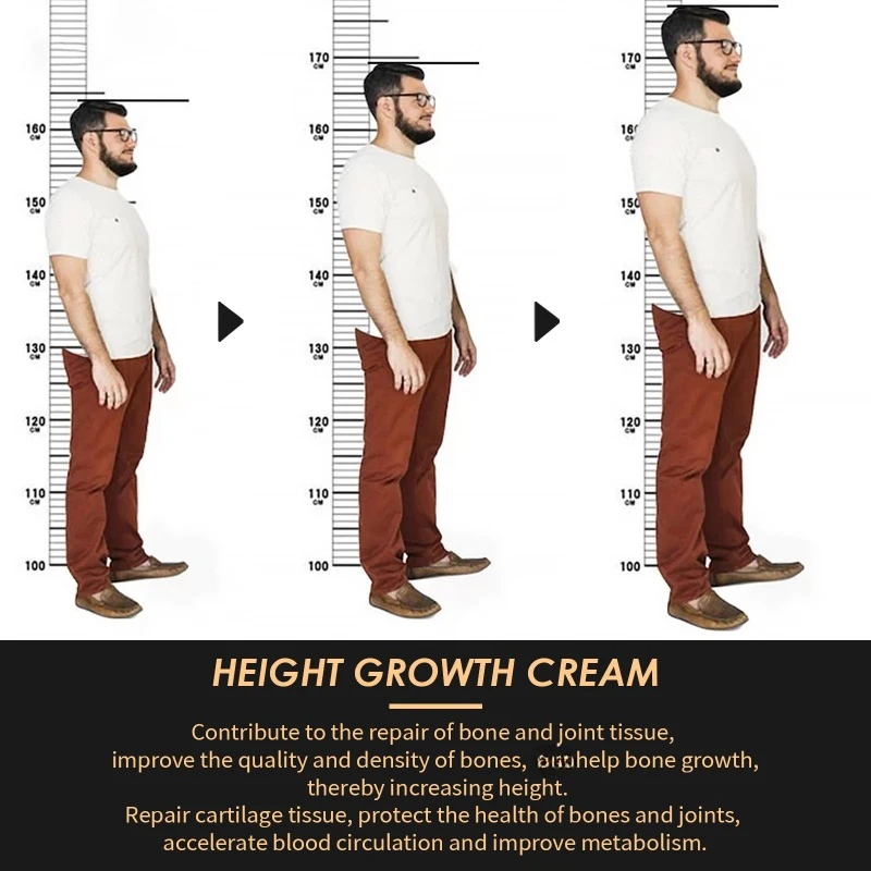 Height Enhancer cream Increase Taller Bone Cartilage Growth Boosting cream Acupoint Body Health Care Massage Plaster