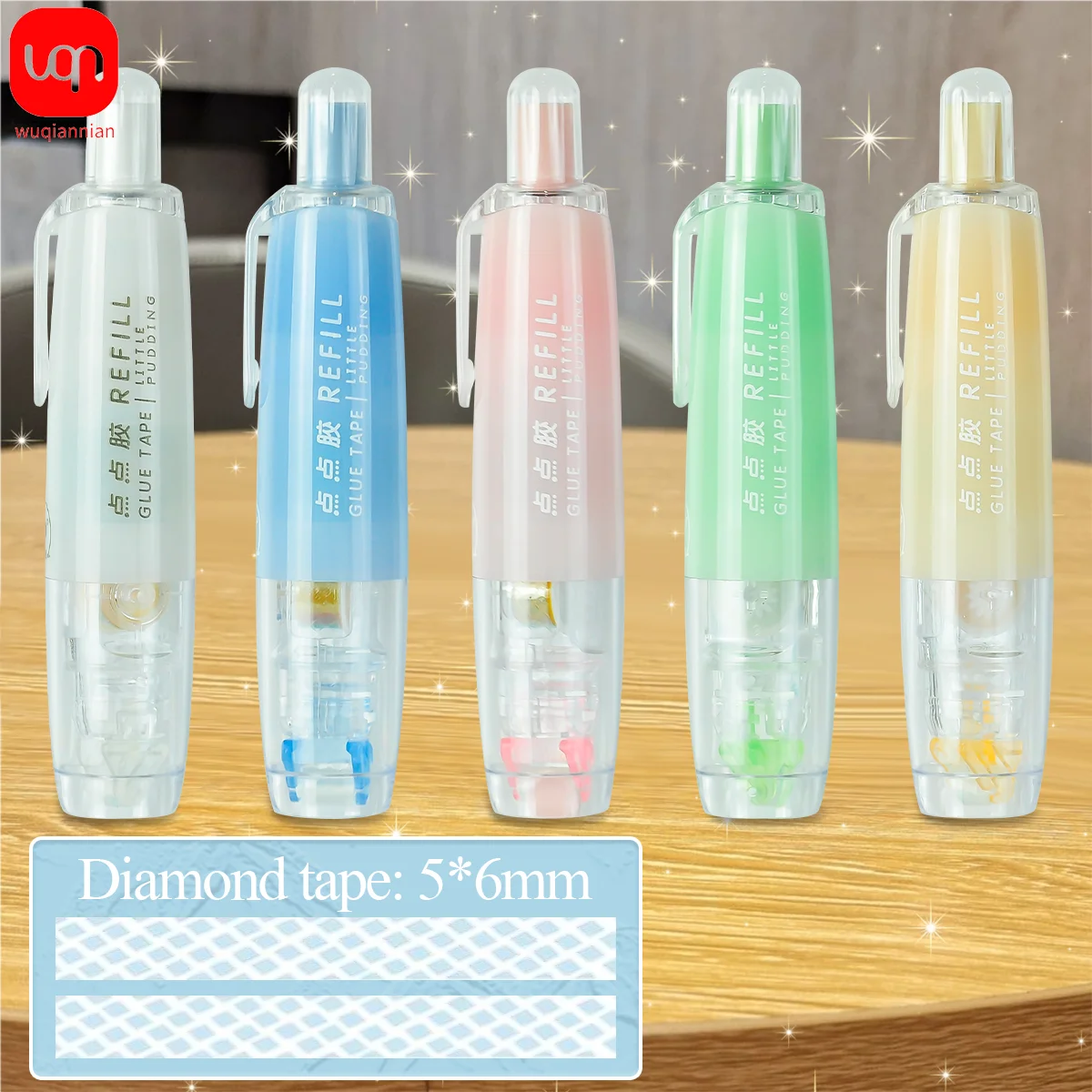 WNQ-4PCS Reusable Dot Dispensing Double Sided Adhesive Process Conveyor Belt 0.24 ×16.40 Feet Use Crafts Office DIY Scrapbooking