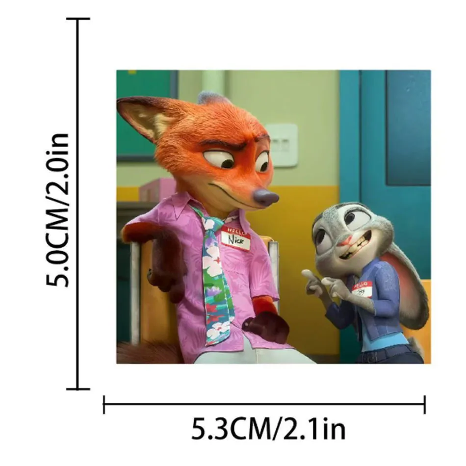 55 pçs animação dos desenhos animados zootopia 2 bonito engraçado graffiti adesivo diy copo de água guarda-roupa mesa do computador papelaria caixa decalque brinquedo