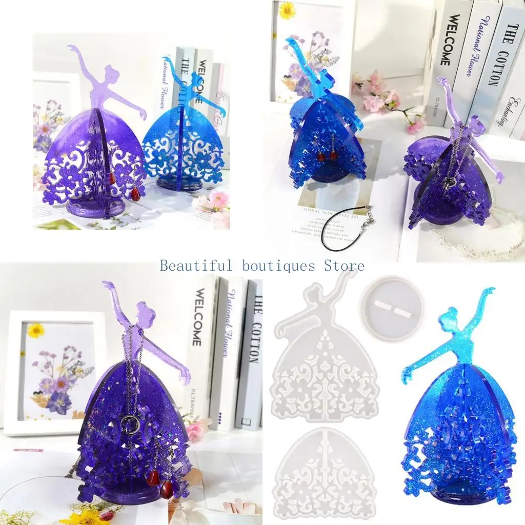 

U4LF блестящая танцующая девушка -ювелирные украшения плесень большая плесень эпоксидное ремесло дома украшение