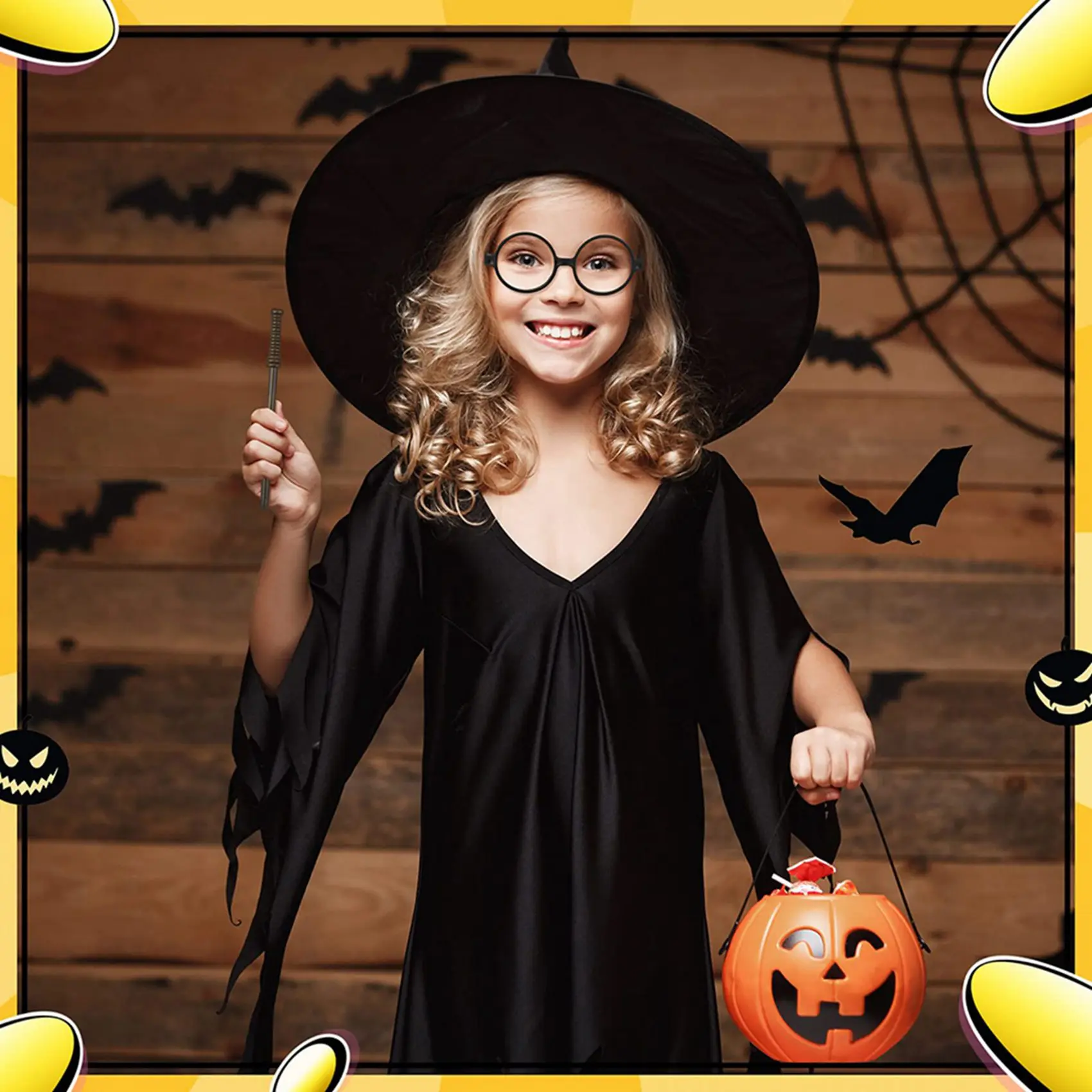 

ABKJ-108 Pcs Witch Broom Pencil And Wands Pencils And Glasses With Round Frame No Lenses,Wizard Wands Theme Party Supplies