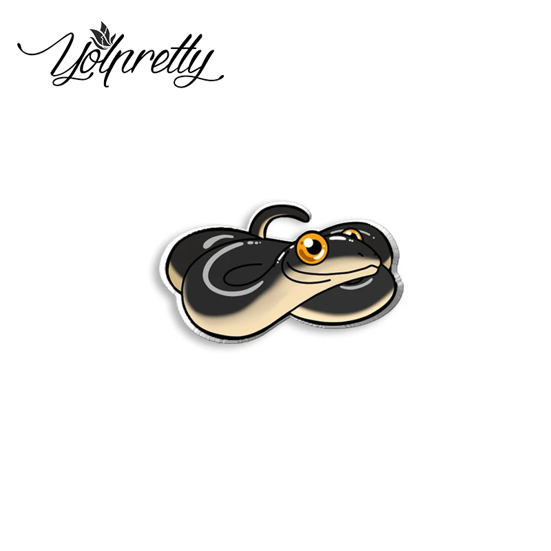 2023 New Arrival Fashion Cartoon Python Black Snake King Snake Handcraft Acrylic Epoxy Badge Pin Lapel Pins