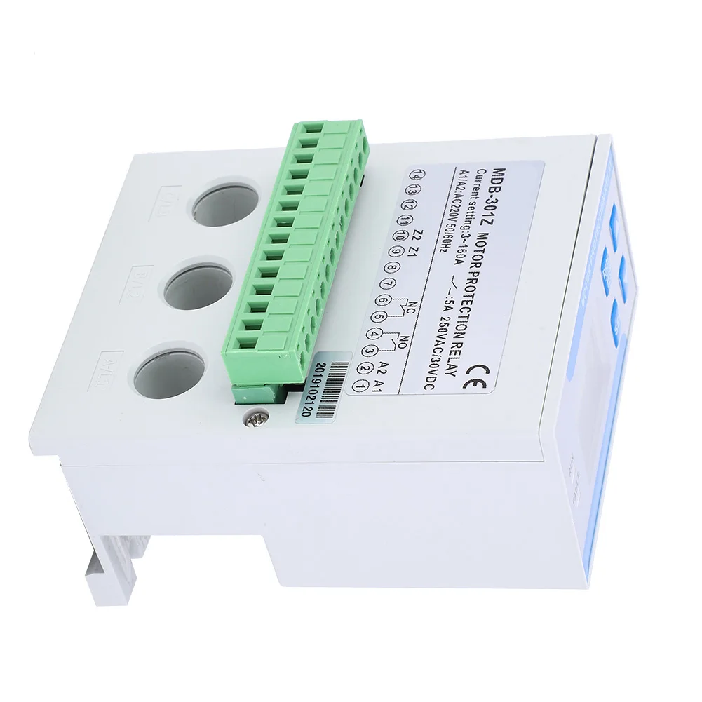 AC220V 3-160A حامي المحرك المتكامل 3-Phase الرقمية الزائدة الحالية المرحلة فشل الزائد/تحت الحماية #6