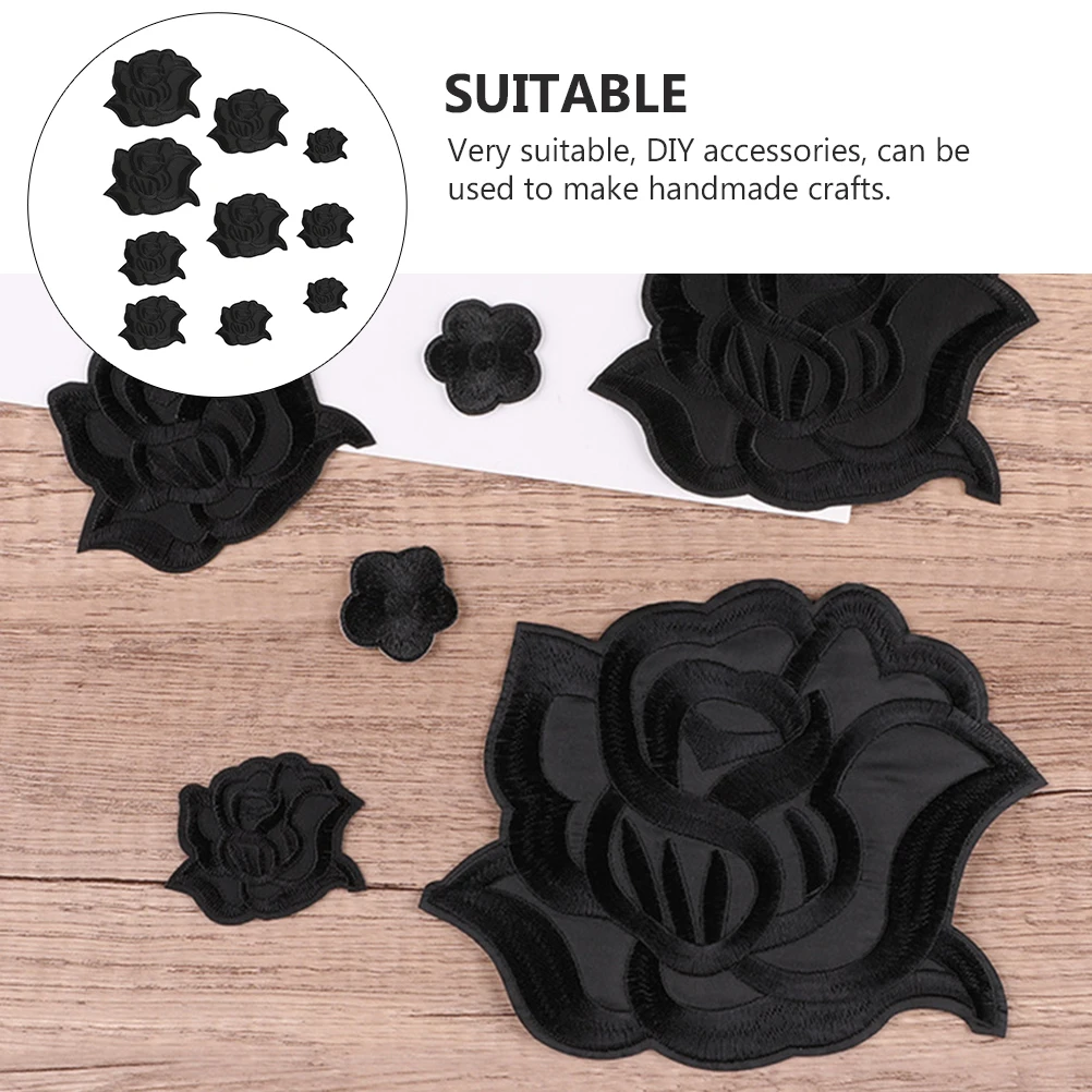 

10 Pcs Diy Fabric DIY Sewing Embroidered Repair H Clothing Patch Diy Patches Sewing Patch made Elastic B